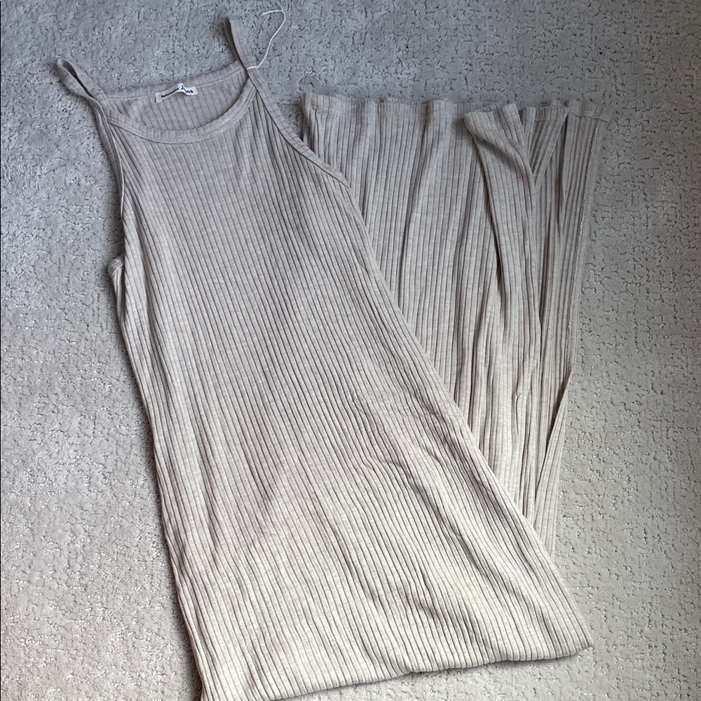 Reformation Sleeveless Ribbed Knit Dress